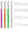 4 Gravur Bastelmesser Set mit 40 Edelstahlklingen, Hobbymesser Skalpell Set, Basteln Lineal, Scalpel Messer für Skulptur Gravur Scrapbooking Kunst Schablonen