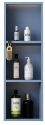 Wandnische für Dusche, Edelstahl, Doppel-/Dreischicht-Regal, Flexible versenkte Nische für Dusche und WC, Wandnische für Badezimmeraufbewahrung (blau, 30 x 90 cm)