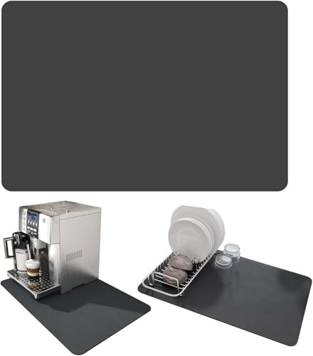 YUZHEDM 50cm x 40cm Unterlage für Kaffeemaschine Kaffeemaschinenmatte Geeignet für Geschirrspül und Trockenmatten Kaffeemaschinen Trockenmatten Hundenapfmatten Katzennapfmatten