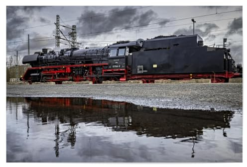 artboxONE Poster 30x20 cm Reise Historische Dampflok hochwertiger Design Kunstdruck - Bild Zug Eisenbahn lok