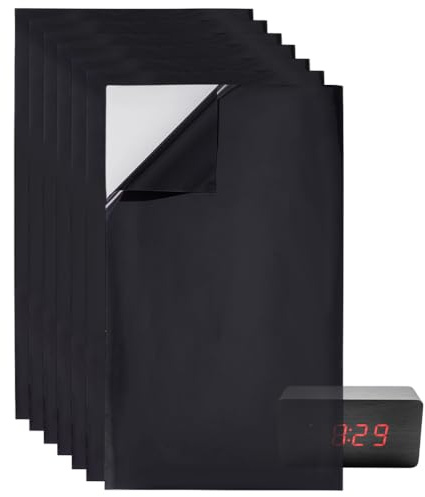 BENECREAT 7 Blatt LED Lichtblockierende Aufkleber, 17x10cm Schwarz Lichtdimmer Folie selbstklebend Für Elektronik, Wecker, Radio, Kabelbox, Monitor, 0.1mm Dick