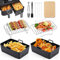 Ensemble d'11 Accessoires Bewos Pour Friteuse à Air,7,6L-9,5L, Chemise réutilisable pour friteuse à air double Ninja AF300EU /AF400EU, Comprend Des Doublures En Silicone, Grille-Pain, Brosse