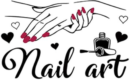 Vinyl Wall Decal Beauty Salon Manicure Nail Salon Wall Art Sticker Home Decor 37x59 cm