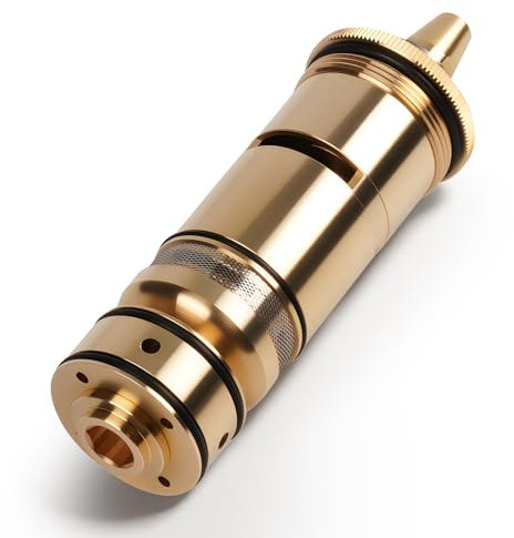 VORGENS Fit for Grohe Thermostatic Cartridge Valve, 1/2 Chrome Thermo-Element Fit for GrohMix Thermostat 34434/34436/34485-47111000 Brass Thermostatic Shower Replacement - Precise Temperature Control