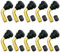 QZKJQDD 90 Grad Roller Ventil, Motorroller Ventil, Reifen Messing Tubeless Winkelventil Messing Snap-In für Autos, Motorräder, Fahrräder & Motorroller (10 Stück PVR70)