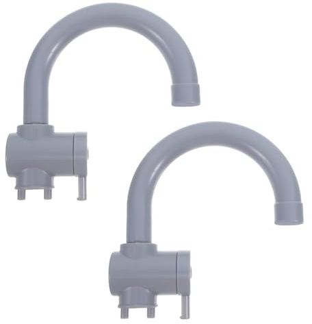 Supvox 2 STK. Spielzeug-Wasserhahn für Kinderküche 14,5cm - Realistisches Küchen-Zubehör mit 8mm Standfuß - Rollenspiel-Ersatzteil für Spielküchen