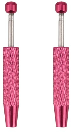 2stk Piercing Werkzeug Kugelgreifer, Diamant Krallenpinzette Piercing-Ballgreifer zum Wechseln von Schmuck 4-Krallen-Pinzette für Elektronische Diamant-Edelsteinkomponenten (Rosérot)