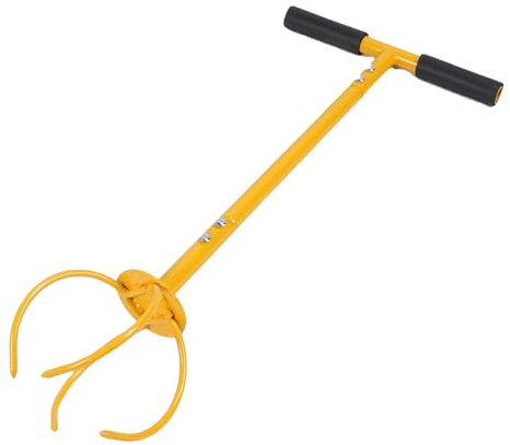 Yechiry Manual Twists Tiller, All Steel Garden Claw Cultivator with Ergomomic Long Handle, Portable Handheld Soil Loosener, Lawn Aerator for Gardening Bed and Plant Box