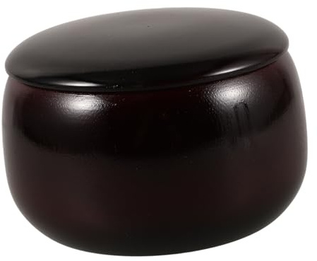 VANZACK Vintage Bamboo Go Game Pieces Holder Jar with Lid Impact Resistant and Drop Resistant Wooden Chess Bowl for Students and Go Enthusiasts Multiuse Storage Container for Board Game