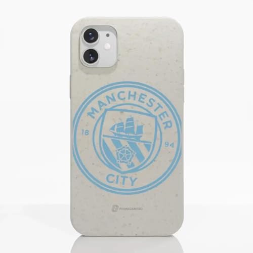 PHONECASES3D – Phone Case compatible with Apple iPhone 11 Man City – Tilted Crest – Ergonomic Design – Lightweight & Durable Protection – White