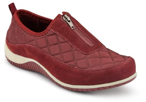 Pavers Womens Wide Fit Leather Slip-On Shoes with Zip Fastening | Spring Summer Collection | Slip On Shoe | Zip