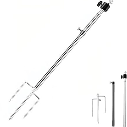 AnBoxiaodian Support en métal pour caméra de chasse - Support d'extérieur - 360 ° - Réglable - Stable - 40 à 80 cm - Pour lampes de pêche de nuit, panneaux solaires, etc