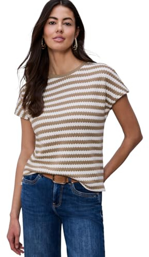 Damen Dropped Shoulder Shirt mit Streifen