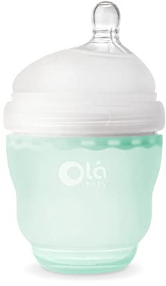 Olababy - Biberón de silicona (Mint 120 ml)