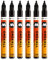 Molotow One4All 127HS Acryl Marker (2,0 mm Strichstärke, hochdeckend und permanent, UV-beständig, für fast alle Untergründe) 6 Stück Farbe 180 signalschwarz