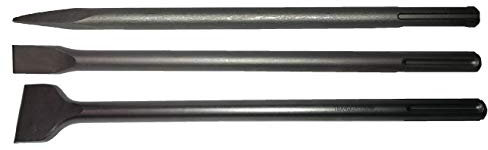 SDS MAX Meißel Satz Set 3-teilig Spitz – Flach – Spat – Meissel 400 mm lang