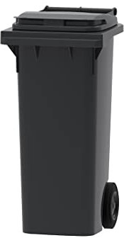 Office Needs Direct Grey Wheelie Bin Polyethylene 80 Litre Wheeled Recycling Waste Bin