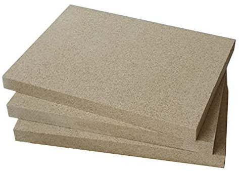 Vermiculite Platten 400x600mm 25mm stark 3 Platten Feuerraum Auskleidung Schamotteersatz Ofen