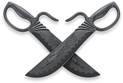 De Luxe Noir Polypropylène Plastique Phoenix Aile Chun Entraînement Couteaux - Neuf