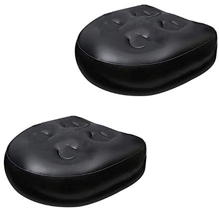 Anjinguang Spa Sitze, multifunktionale Spa Tub Booster Sitzkissen, aufblasbares Pad, wasserdicht, Badewanne, Massagematte, weiche Rückenstütze, 2 Stück Schwarz