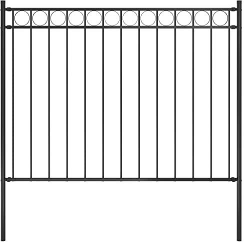 vidaXL Gartenzaun ASSEN Stahl 1,7 x 1,2 m Schwarz