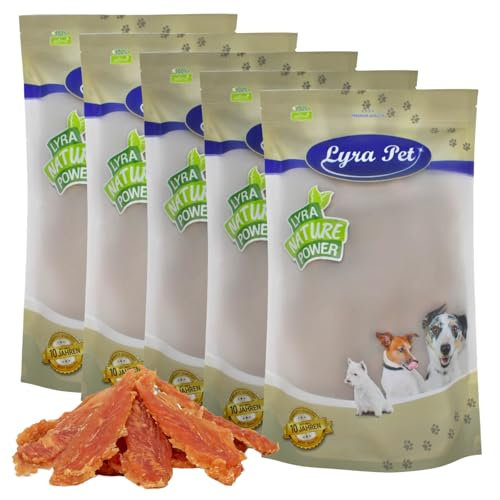 Lyra Pet® 5 kg Hühnerbrust Soft | Kausnack vom Huhn | Leckerli für alle Hunde | Proteinreicher Kaugenuss | Idealer Belohnungs- und Trainingssnack | Hundefutter im wiederverschließbaren Beutel