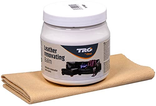 Langlauf Schuhbedarf Lederpflege Set - TRG Lederbalsam für Ledermöbel, Autoleder und Lederbekleidung - fusselfreies Poliertuch - Ledercouch Pflegemittel - Glattleder Pflege (Weiss)
