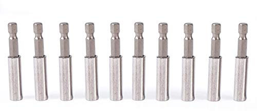 Porte embout visseuse, 10pcs Porte Embout Magnetique, porte embout visseuse aimanté, porte-embouts de tournevis magnétiques pour perceuse, tournevis, tête de lot 6,35 mm