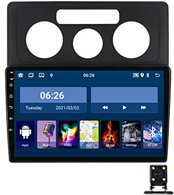 ZYLR 9 Pulgadas De 2 DIN Radio De Coche Compatible con Apple Carplay Y Android Auto Reproductor con Pantalla Táctil para Volkswagen Caddy 2004-2010 con Bluetooth Radio FM SWC USB,1g+16g