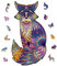 AthlChamp Holzpuzzle für Erwachsene und Kinder, magische Holzpuzzle in Tierform, einzigartig geformte Puzzleteile, 19 x 35 cm, 200 Teile, Lila Fuchs, Medium