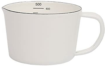500/1000ML Enamel Baking Measuring Cup Heat Resistant Milk Jug Scale Cup Kitchen Enamel Cup Cooking Gas Induction Cooker Oven (500ML)