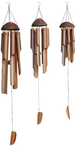 Jardinex Carillon à Vent Bambou - Marron 40 cm