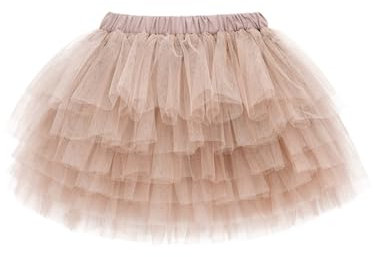 Bebè Bambine Ragazze Gonna Tutu Gonna a Strati Gonna Principessa Gonna Corta Mini Gonna Tutù Danza Classica con Elastico in Vita Costume Accessorio Basic - Cachi-rosa Taglia del Produttore 100