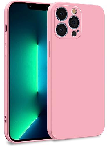 MyGadget Hülle kompatibel mit iPhone 13 Pro - Zweilagige Handyhülle mit Kameraschutz - Cover mit Innenfutter & Silikon außen - Rosa