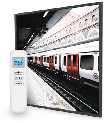 Mirrorstone Urban 350W Smart Wi-Fi Infrared Picture Heater, Electric Heating Panel, Low Consumption Home Living Room (London Underground)