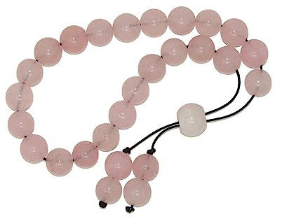 N5 RQ - Greek Style Loose Strung Worry Beads 10mm Rose Quartz Gemstone Beads Handmade Design by Jeannieparnell