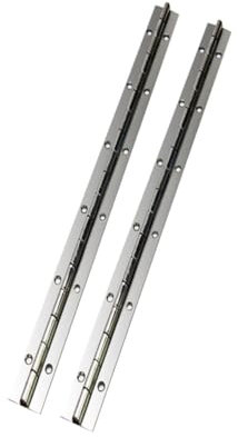 2 Piezas Bisagra de Metal Continua para Piano, 300x25x1mm Bisagra Larga de Acero Inoxidable 270 Grados Abierta Bisagra Resistente para Muebles, Gabinetes, Puertas, Ventanas Grandes, Barcos, Cromada