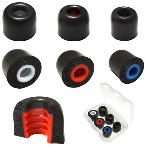 Ersatz-Ohrstöpsel aus Memory-Schaum, Geräuschreduzierung, rutschfeste Passform, 4,5 mm-6,3 mm Düse, In-Ear-Kopfhörer mit Aufbewahrungsbox