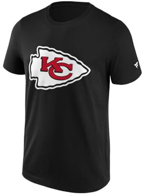 Kansas City Chiefs NFL T-Shirt Shirt ** Primary Logo Graphic ** schwarz (5402564, DE/NL/SE/PL, Alphanumerisch, XXL, Regular, Regular)
