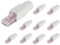 odedo 10x RJ45 Netzwerkstecker CAT6A CAT7 werkzeuglos Lan Stecker werkzeugfreie Montage, Ethernet 10Gbps PoE, kompatibel mit CAT6, für PC Server Router TV