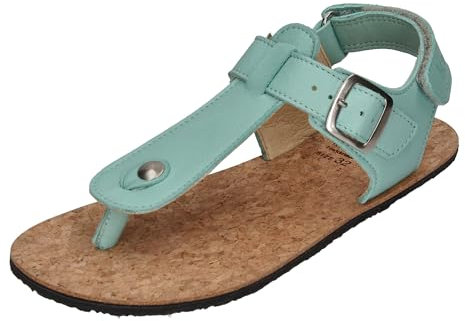KOEL Barefoot - Kinder Sandalen - ABRIANA NAPPA aqua, Größe:24 EU