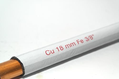 10 m Isolierschlauch 15mm kunststoffbeschichtet für Kupferrohre HT und SML Schall- und Wärmeisolierung Schutzrohr Schutzschlauch Vlies (10m x 15mm)