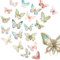 80 Stück Schmetterlings Holografische Aufkleber Glitzer Sticker mit 4 Themen Transparent Wasserfester 3D Sticker Schmetterlings Aufkleber Set Ideal für Scrapbooking-Zubehör Notizbücher