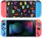 DLseego Housse de Protection pour Switch,Clear Glitter Dockable Hard Coque Switch Lovely Cartoon Protector Shell with 2 Soft Joycon Cover and 2 Capuchon Joystick Switch,Monstres colorés