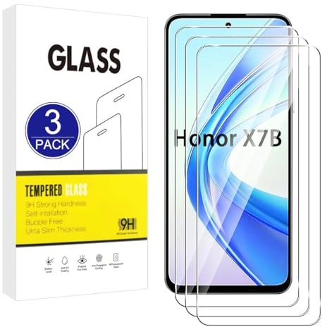 X-Dision [3 Pièces Compatible avec Le Protecteur D'écran Honor 90 Smart/Honor X7B,Film de Protection 2.5D[Dureté 9H,Incassable] Film en Verre Trempé