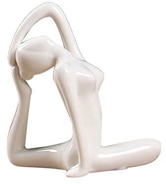 FLCPJGV Moderne Yoga Skulptur für Zuhause Weiß, Typ 8