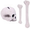 Foyer Skull Set - Horror Foyer Steine, Wiederverwendbare Feuerstelle | Horrorschädel brennt einen Kamin, imitierter menschlicher Schädel aus Keramik für Halloween, 12,99 x 4,92 x 4,92 x 4,92 P