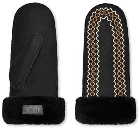 UGG Damen Atherson bestickter Fäustling, Schwarz, Small-Medium