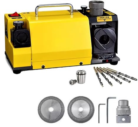 Drill Bit Sharpener –Professional Drill Bit Sharpening Tool Machine, with Collects and Angle Adjustable 3-13mm(15mm) Grinding Sharpening Machine。,13A