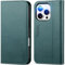 TUCCH Case for iPhone 16 Pro (6.3) 2024, Protective PU Leather Wallet Flip Foldable Stand Case Cover with[RFID Blocking][Shockproof TPU][Card Holders] Compatible with iPhone 16 Pro 5G, Teal Blue